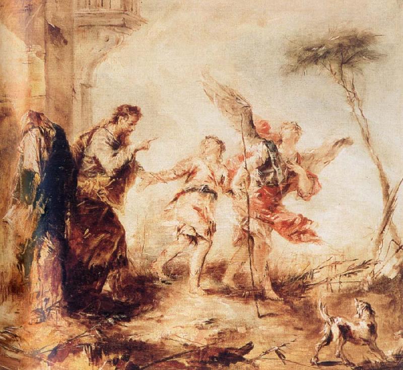 GUARDI, Gianantonio Tobit,Tobias and the Angel Spain oil painting art